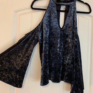 American Eagle Velvet Blue Top